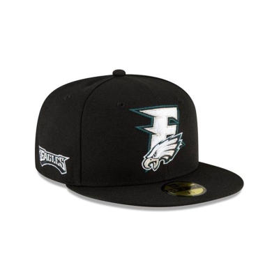 Green Philadelphia Eagles Hat - New Era NFL Logo Mix 59FIFTY Fitted Caps USA7341692